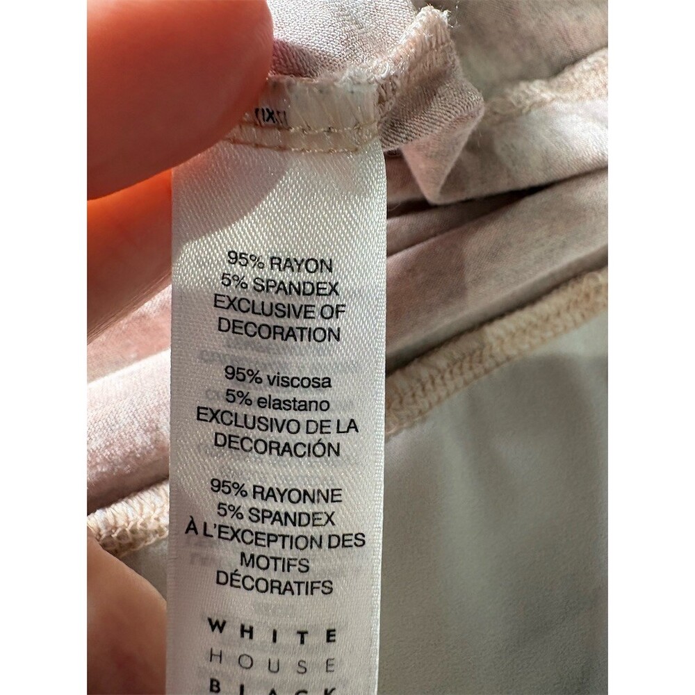 White House Black Market Top Womens XS Pink Orange Colorblock Long - Picture 7 of 8